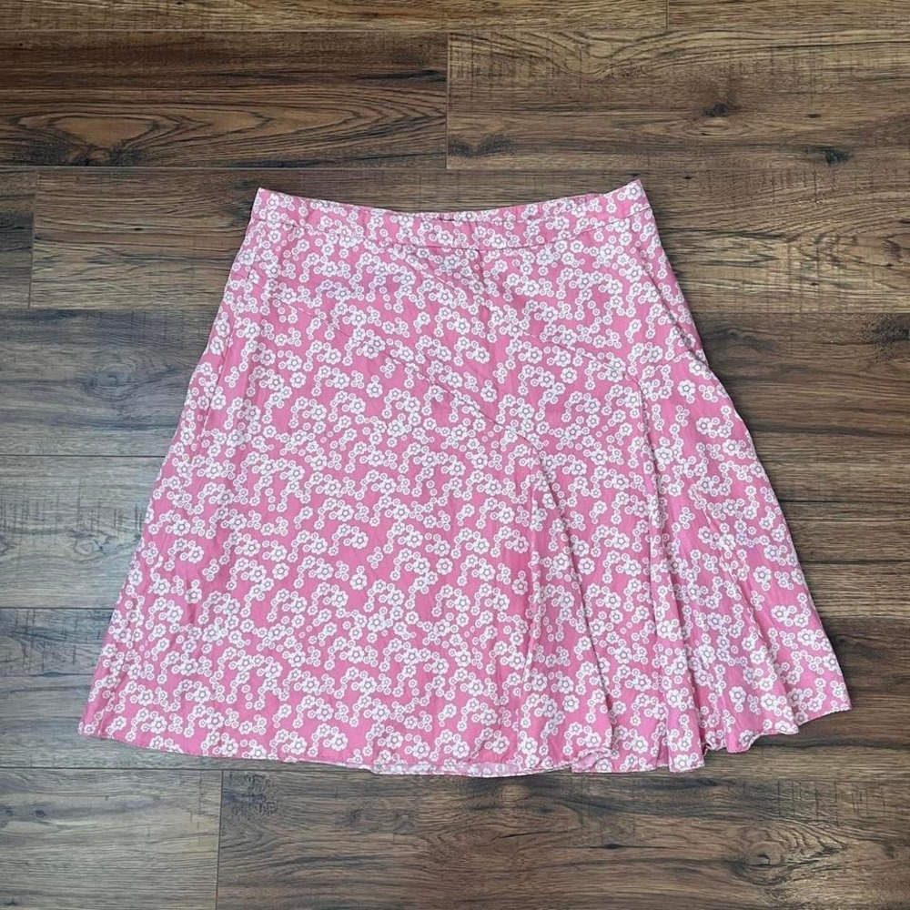 Jacob Pink Floral Silk Aline Skirt Women 12 Y2K‎ Coquette Balletcore Feminine